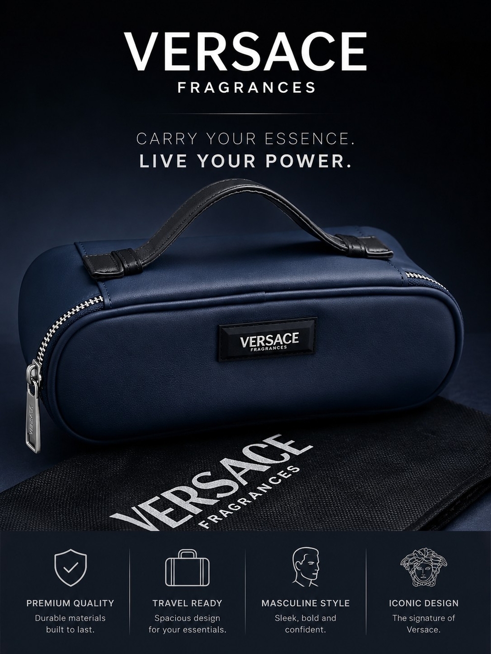 Versace Toiletry Bag for Men